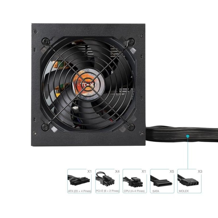 Fuente de Alimentación TooQ TQHELIOS 750SP 80 Plus ventilateur silencieux - vue 3
