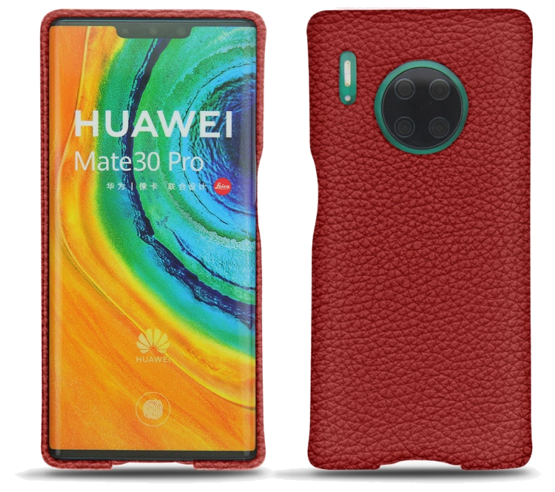 Coque cuir Huawei Mate 30 Pro - Coque arrièreRouge