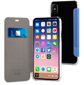 Folio Case Edition Double Pu Bleu: Apple Iphone X/Xs
