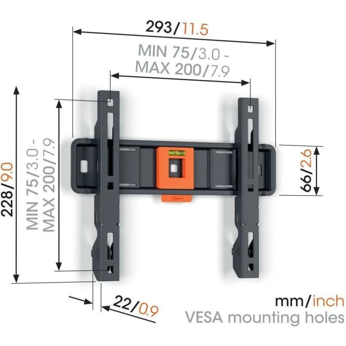 Support mural pour TV VOGEL' TVM 1203 Fixe Small 19 - vue 4