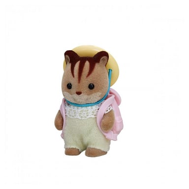 Scoiattolo Sylvanian con cappello e borsa - Adorabile giocattolo di peluche