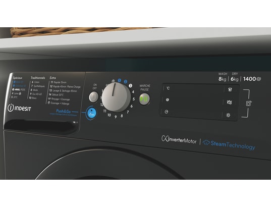 Lave linge séchant Indesit BDE86435BKVFR - vue 5