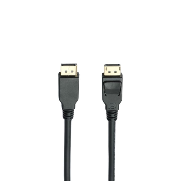 Câble Displayport 2.1 mâle/mâle avec verrouillage - connecteurs plaqués or- certifié VESA - 40Gbps- 16k@30Hz - 2m - Noir - Neuf