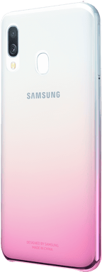 Coque rigide dégradée rose et transparente Evolution Samsung pour Galaxy A40
