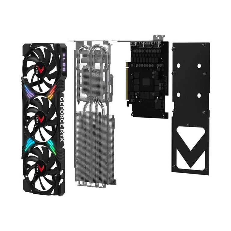 PNY GeForce RTX 4070 SUPER XLR8 Gaming VERTO EPIC X RGB Overclocked Triple Fan DLSS 3 NVIDIA 12 Go GDDR6X Neuf - vue 3