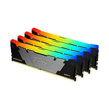Kingston Technology FURY 64 GB 3600 MT/s DDR4 CL16 DIMM (Kit de 4) 1Gx8 Renegade RGB