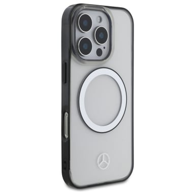 Étui Mercedes pour iPhone 16 Pro  Max 6.9'' transparent étui rigide Printed logo MagSafe