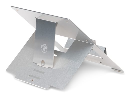 R-Go Tools Support pour ordinateur portable R-Go Riser Flexible, pliable et réglable, ergonomique, aluminium Hylite, argent