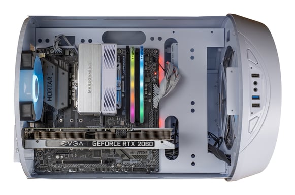 Mars Gaming MC-CYLONW Mini Tower Blanco