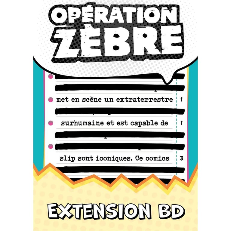 Jeu de culture générale Big Moustache Opération Zèbre Extension BD - vue 9