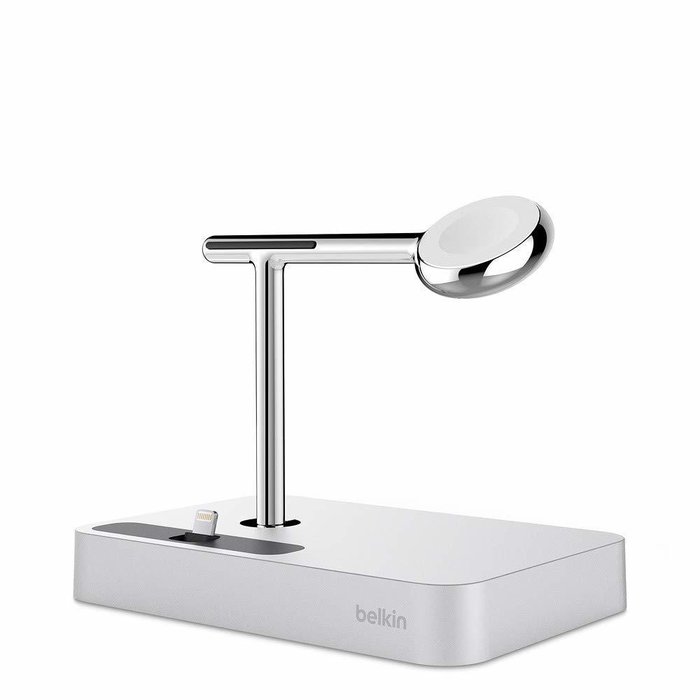 Base de carga para Iphone y Apple Swatch blanca