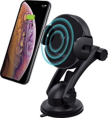 Kit di ricarica rapida wireless universale Qi con rilevamento automatico, nero