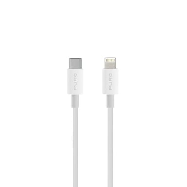 PURO CAPLTUSBCWHI cable de teléfono portátil Blanco 1 m USB C Lightning