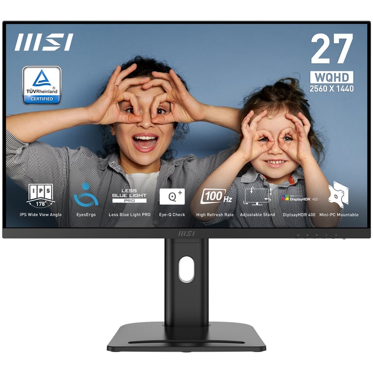 MSI Pro MP273QP E2 écran plat de PC 68 6 cm 27 2560 x 1440 pixels Wide Quad HD LED Neuf