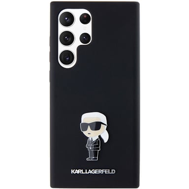 Custodia in silicone Karl Lagerfeld Ikonik per Samsung Galaxy S24 Ultra, nera