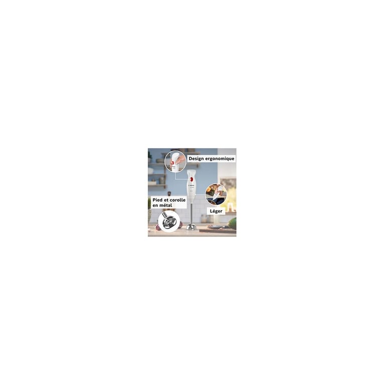 Mixeur Plongeant BOSCH MSM24510 CleverMixx – 400W, 4 Lames, Accessoires Inclus - vue 5