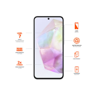 EIGER Mountain Glass - Cristal Templado Premium 2.5d Privacidad para Samsung Galaxy S25 FE / A57 5G