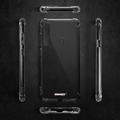 Moozy Coque en silicone résistante aux chocs pour Samsung A9 2018, A9 Star Pro, Galaxy A9s – Coque de téléphone transparente en TPU souple