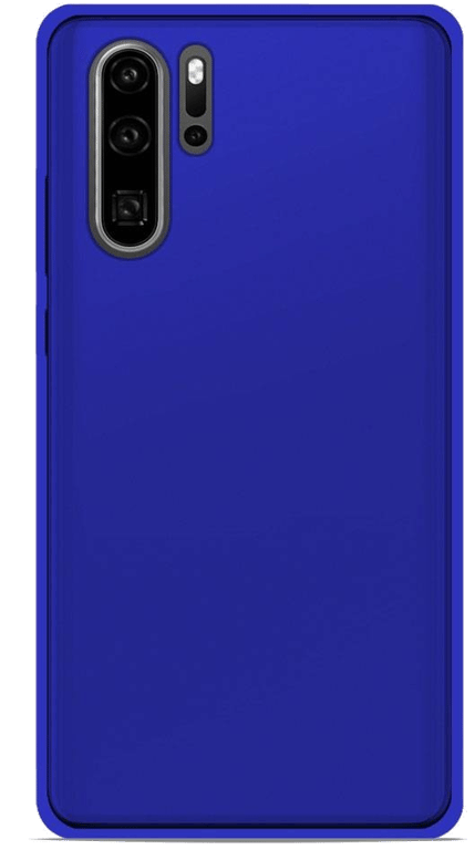 Coque silicone unie compatible Givré Bleu Huawei P30 Pro