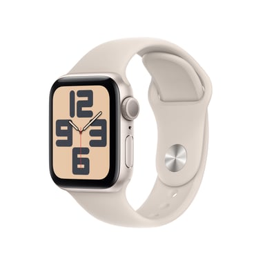 Watch SE 2 OLED GPS, cassa in alluminio da 40 mm con fibbia in gomma, Beige