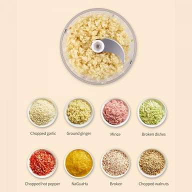 Hachoir électrique portable sans fil 250ml Rose Herzberg HG03176-PNK