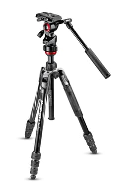 Manfrotto MVKBFRT-LIVE tripode Digitales / cámaras de película 3 pata(s) Negro, Rojo, Plata