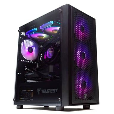 PC Gamer PcCom Ready AMD Ryzen 7 5700X, 32 Go RAM, SSD 1 To, RTX 5060 LE, Refroidissement Liquide ARGB