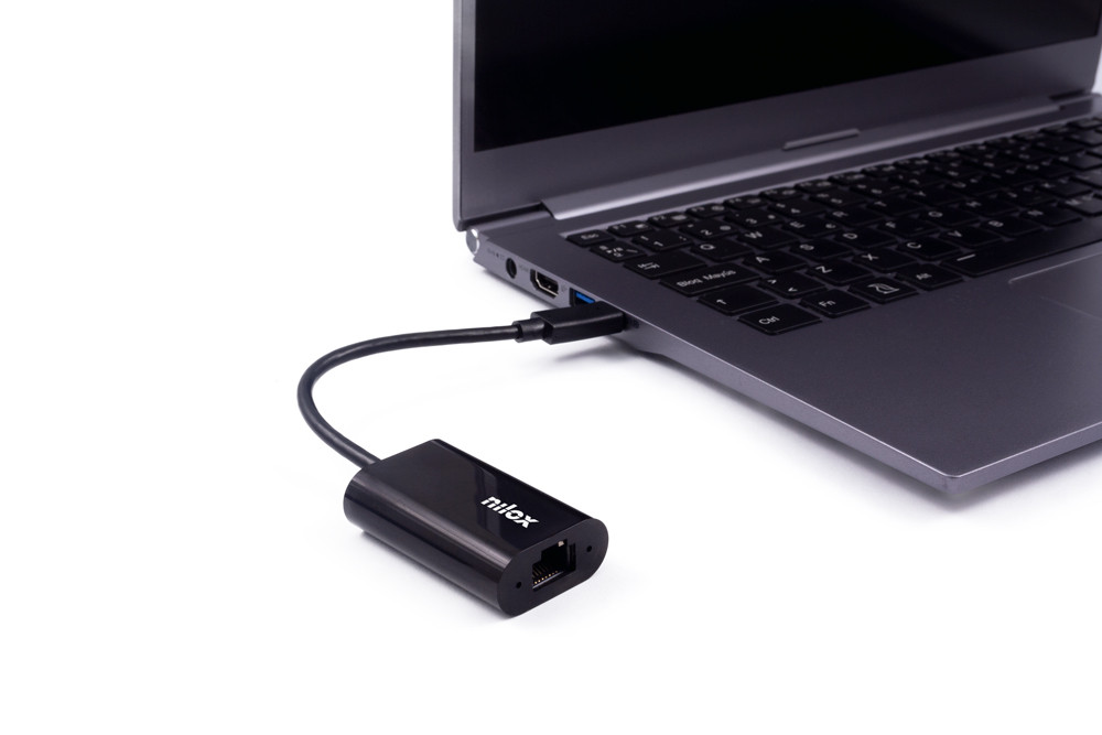 Nilox ADATTATORE USB C RJ45 /H Interne Ethernet / WLAN 1000 Mbit/ Neuf - vue 2