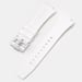 Correa de silicona para reloj Tissot PRX Series White  Hebilla plateada