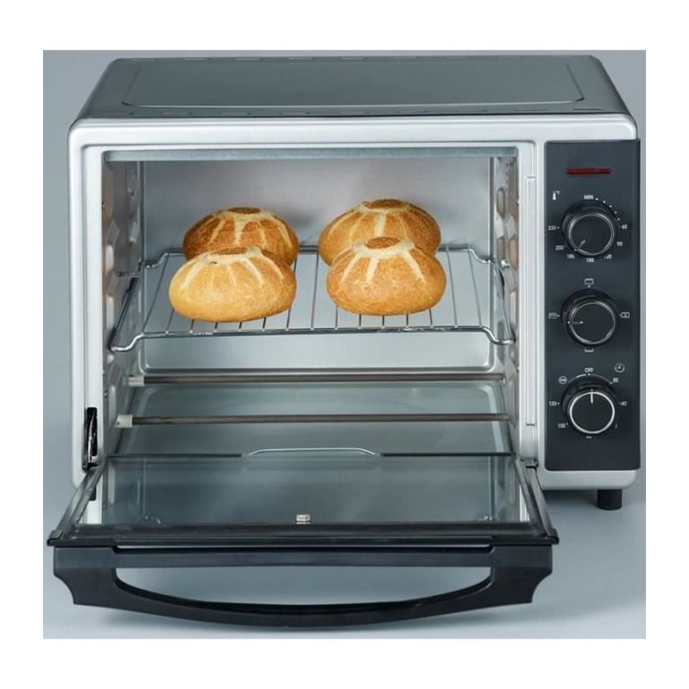 SEVERIN TO2056 - Mini four - 30 L - 1600 W - Chaleur tournante - Noir et argent - Neuf