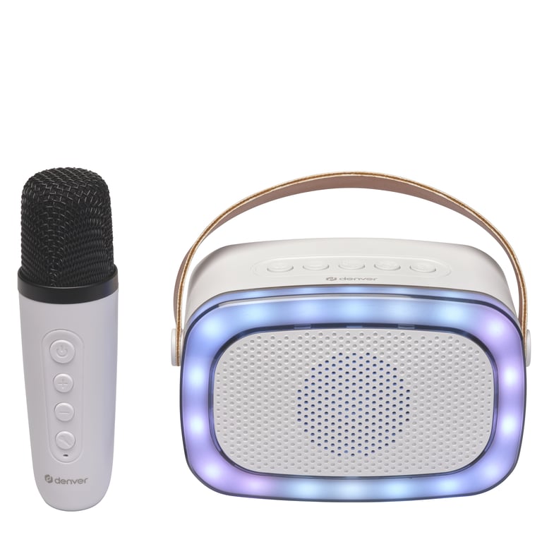 Haut-Parleur Portable Denver BTM-610 – 10 W, Bluetooth, Éclairage LED Multicolore