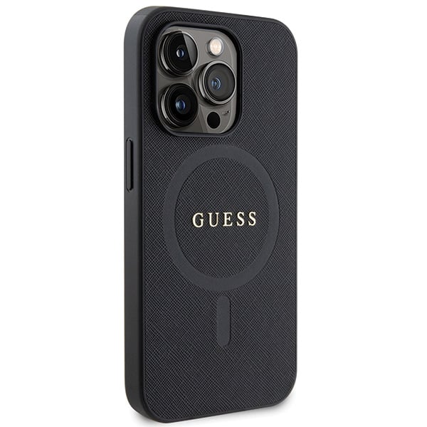 Guess Étui Saffiano MagSafe pour iPhone 14 Pro Noir - vue 4
