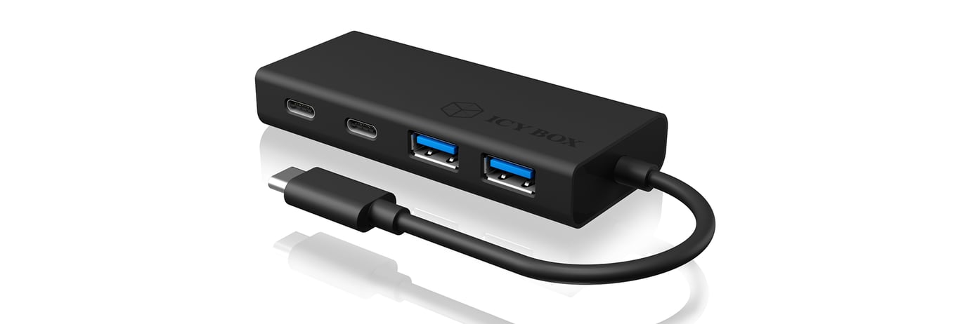ICY BOX IB-HUB1426-CPD USB 3.2 Gen 1 (3.1 Gen 1) Type-C 5000 Mbit/s Noir - Neuf