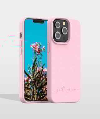 Carcasa biodegradable Baby Pink para iPhone 13 Pro Just Green