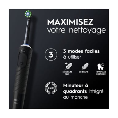 Brosse a dents - ORAL-B - Vitality Pro - Black - Electrique