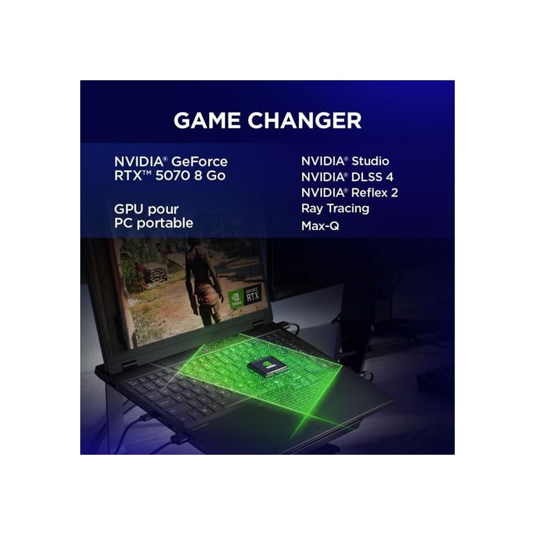 PC portable Gamer LENOVO Legion 5 15IRX10 Sans Windows 153 165 Hz IPS Core i7 13650HX RTX 5070 - vue 2