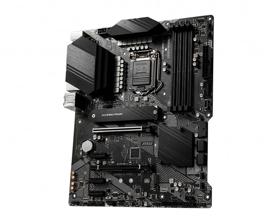 MSI Z490 A PRO Carte mère ATX Socket LGA1200 Z490 Chipset USB C Gen2 USB C Gen1 USB 3.2 Gen 1 USB 3.2 Gen 2 2.5 Gigabit LAN carte graphique embarquée unité centrale requise ... - vue 4