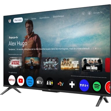 TCL T69C 43T69C TV 109,2 cm (43'') 4K Ultra HD Smart TV Wifi Noir 350 cd/m²