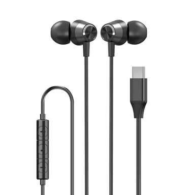 XQISIT Auriculares intrauditivos USB-C - Negro : Sonido envolvente y comodidad en un diseño elegante