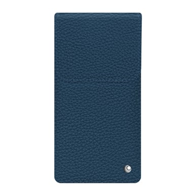 Pochette cuir avec rabat Samsung Galaxy Z Fold6 -  - Bleu - Cuir grainé