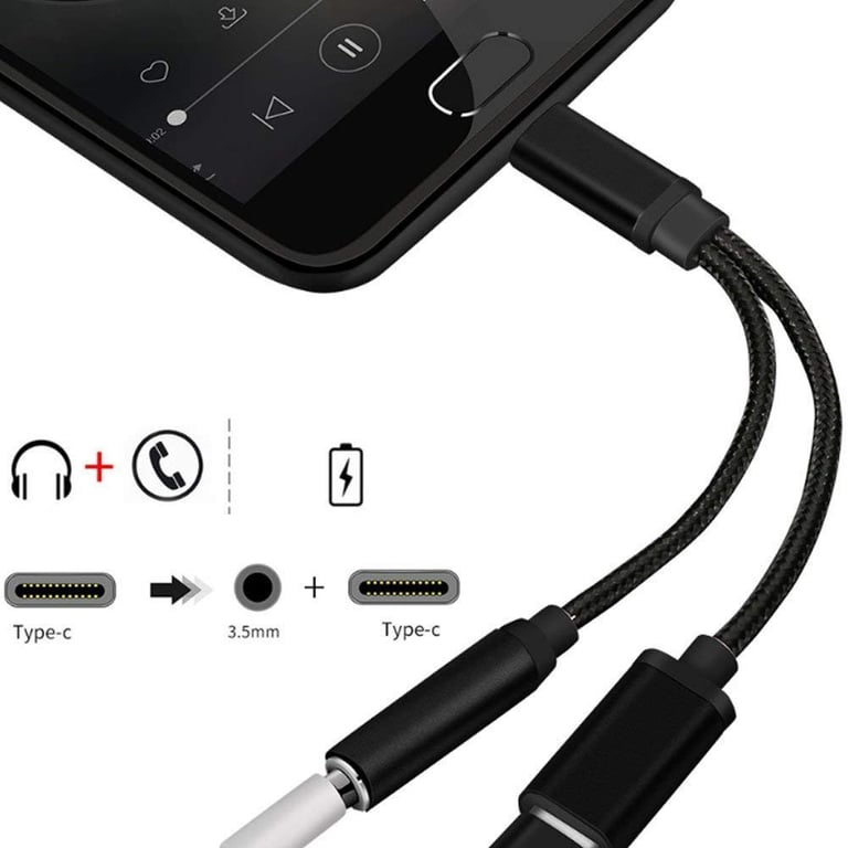 Adaptateur Type C/Jack pour Smartphone 2 en 1 Audio USB-C Ecouteurs  Chargeur Casque - Shot Case