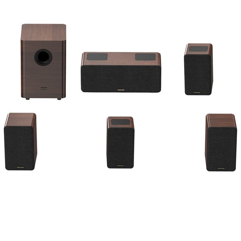 Barre de Son Dolby Atmos Hiwill audio M514 5.1.4 Bois - vue 4