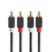 Nedis CABW24200AT10 cable de audio 1 m 2 x RCA Antracita