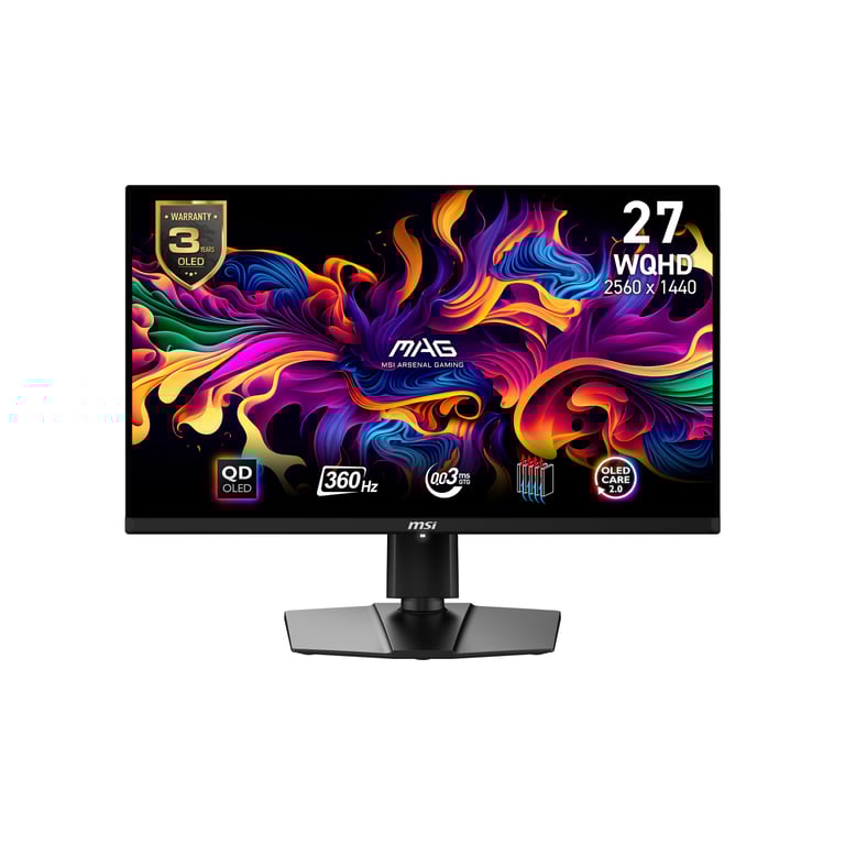 MSI MAG 271QPX QD-OLED écran plat de PC 67,3 cm (26.5 ) 2560 x 1440 pixels Wide Quad HD Noir - Neuf