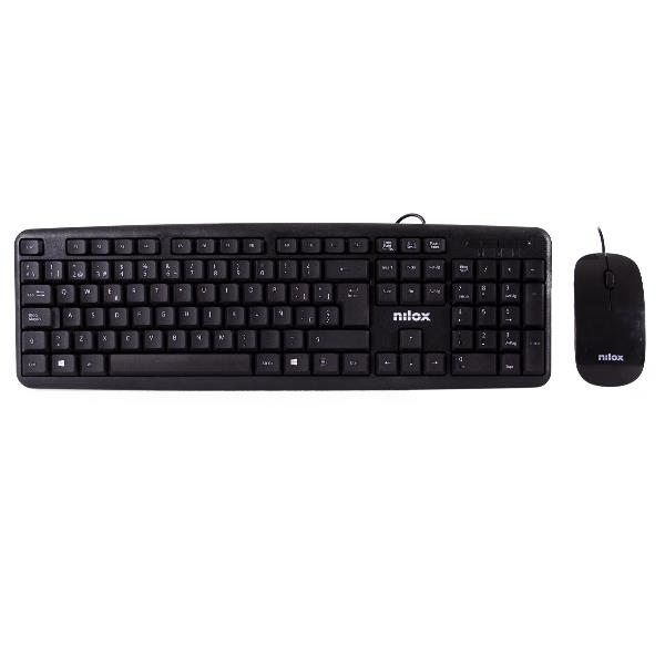 Nilox Nxkme000004 Clavier Souris Incluse Universel Usb Qwerty Espagnole