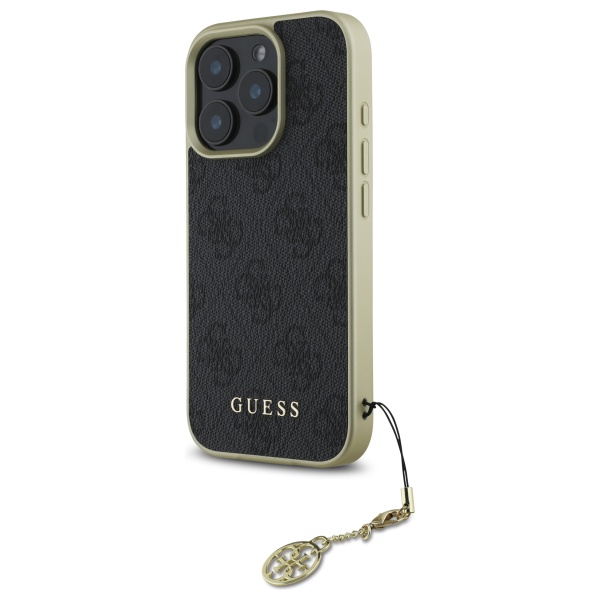Guess Coque pour iPhone 16 Pro Max - Hardcase 4G Charms Collection (GUHCP16XGF4GGR)