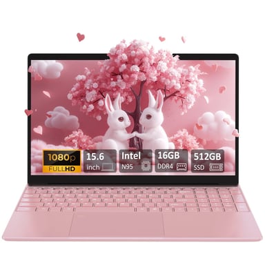 ROLINE Laptop 5800 mAh 15,6'' Intel N95 16GB RAM 512GB SSD FHD IPS Windows 11 Rosa
