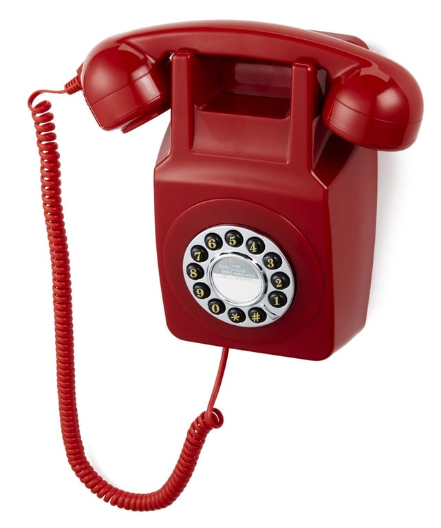 Téléphone Mural Rétro GPO 746 WALL – Bouton Poussoir, Cordon Long - vue 9