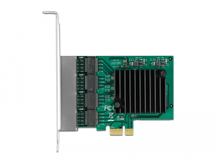 DeLock Carte réseau PCI Express 2.0 avec 4x Ethernet Gigabit - vue 3