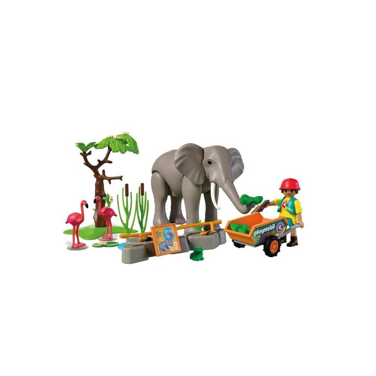 Playmobil Animaux et amis 72068 Éléphant avec soigneur Promo Pack - vue 4